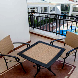 Lobby With Pool View: With classic furnishing the lobby offers a beautiful pool side view at Concord Gachibowli Serviced Apartment