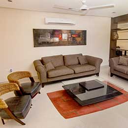 Waiting Room: Plush waiting room with fancy sofa-sets at Concord Gachibowli Serviced Apartment